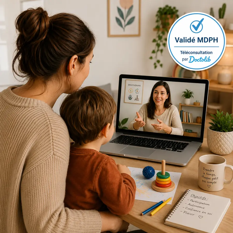Bilan en ergothérapie en téléconsultation Doctolib pour enfant, Ergothérapeute Bordeaux